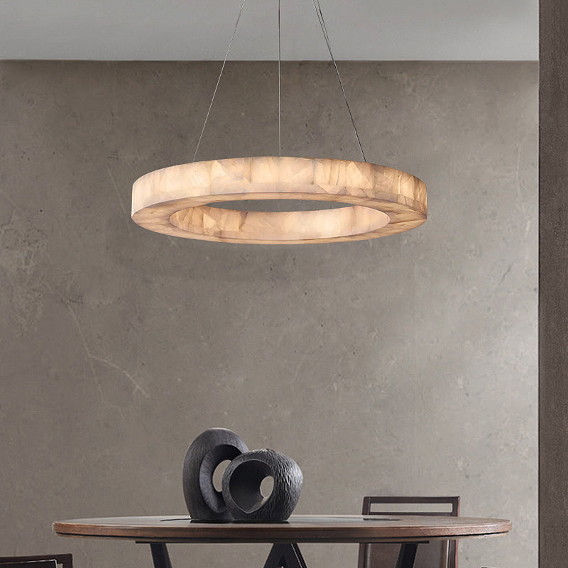 Rivage Lueur Alabaster Round Chandelier 40"