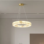 Rivage Lueur Alabaster Round Chandelier 31"