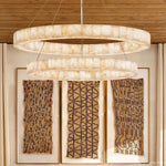 Rivage Lueur Alabaster Two-Tier Round Chandelier 60"