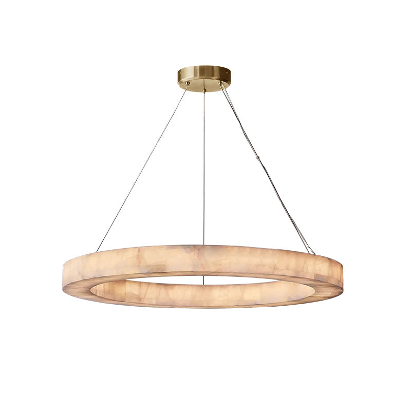 Rivage Lueur Alabaster Round Chandelier 40"