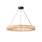 Rivage Lueur Alabaster Round Chandelier 40"