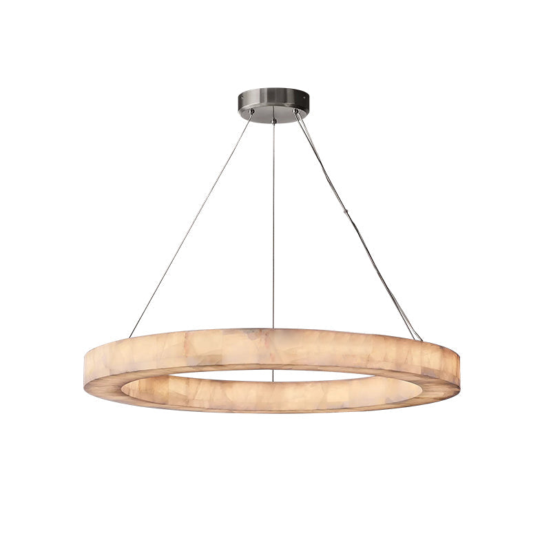 Rivage Lueur Alabaster Round Chandelier 40"