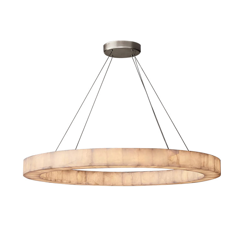 Rivage Lueur Alabaster Round Chandelier 60"