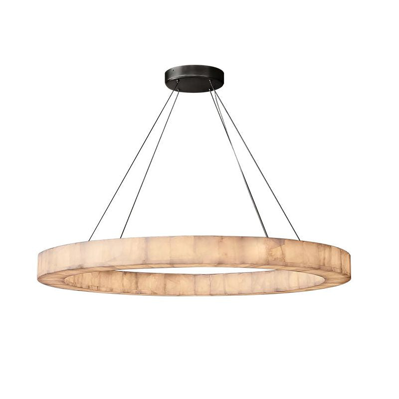 Rivage Lueur Alabaster Round Chandelier 60"