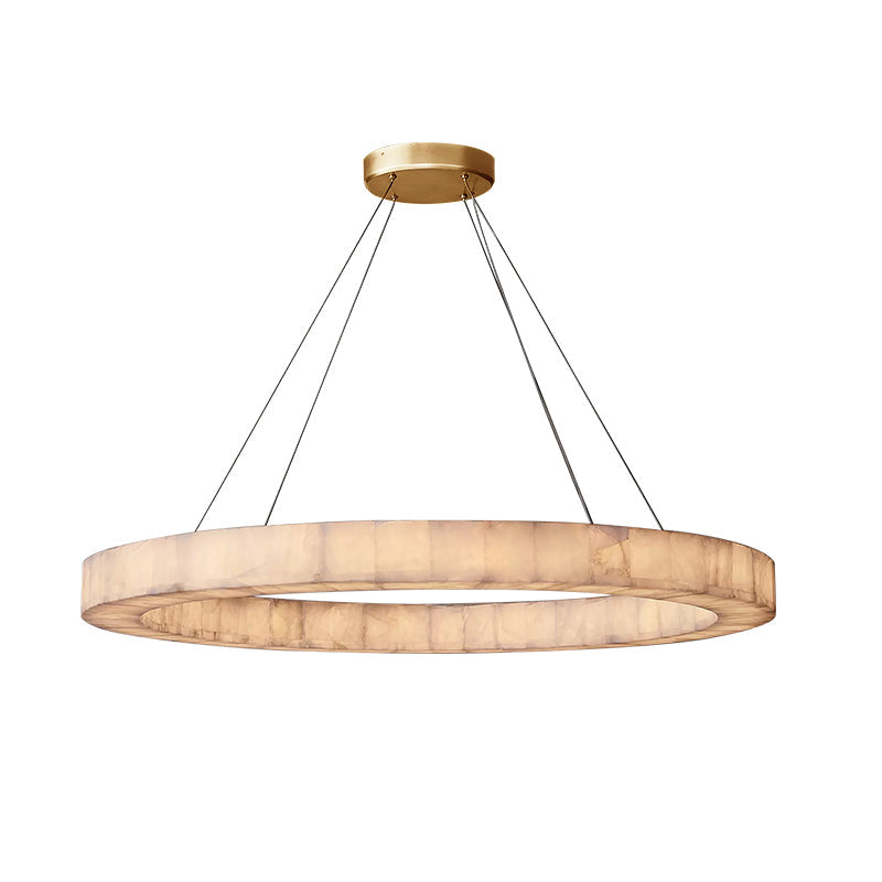 Rivage Lueur Alabaster Round Chandelier 60"