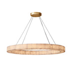 Rivage Lueur Alabaster Round Chandelier 60"