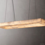 Rivage Lueur Alabaster Rectangular Chandelier 72"