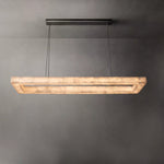 Rivage Lueur Alabaster Rectangular Chandelier 72"