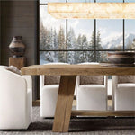 Rivage Lueur Alabaster Rectangular Chandelier 72"