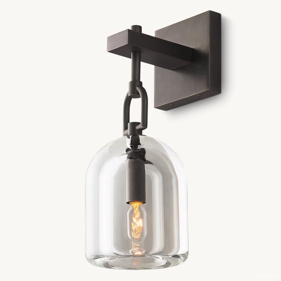 Botanist Crystal Cloche Wall Sconce