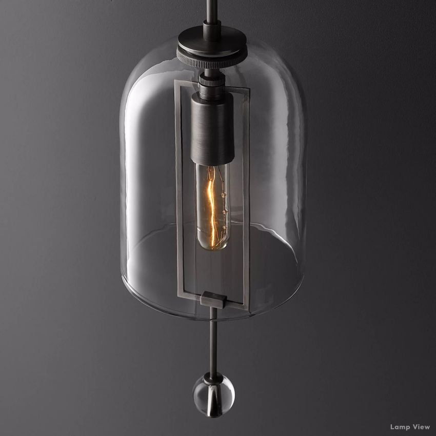 Fulcrum Cloche Glass Wall Sconce