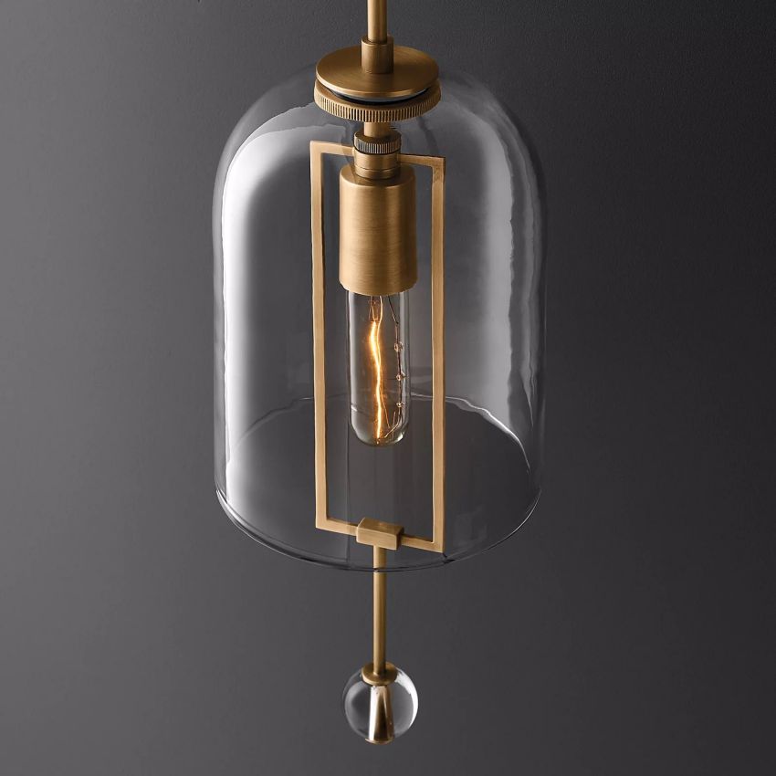 Fulcrum Cloche Glass Pendant Light