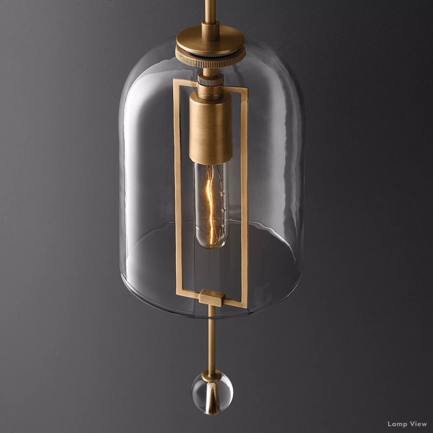 Fulcrum Cloche Glass Wall Sconce