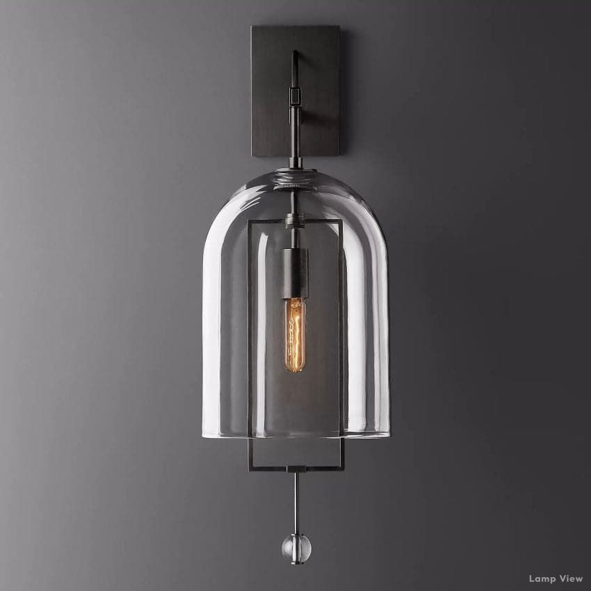 Fulcrum Cloche Glass Wall Sconce