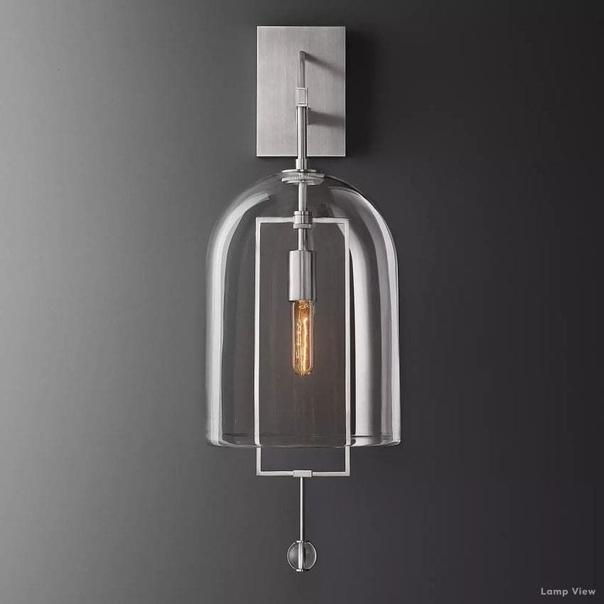 Fulcrum Cloche Glass Wall Sconce