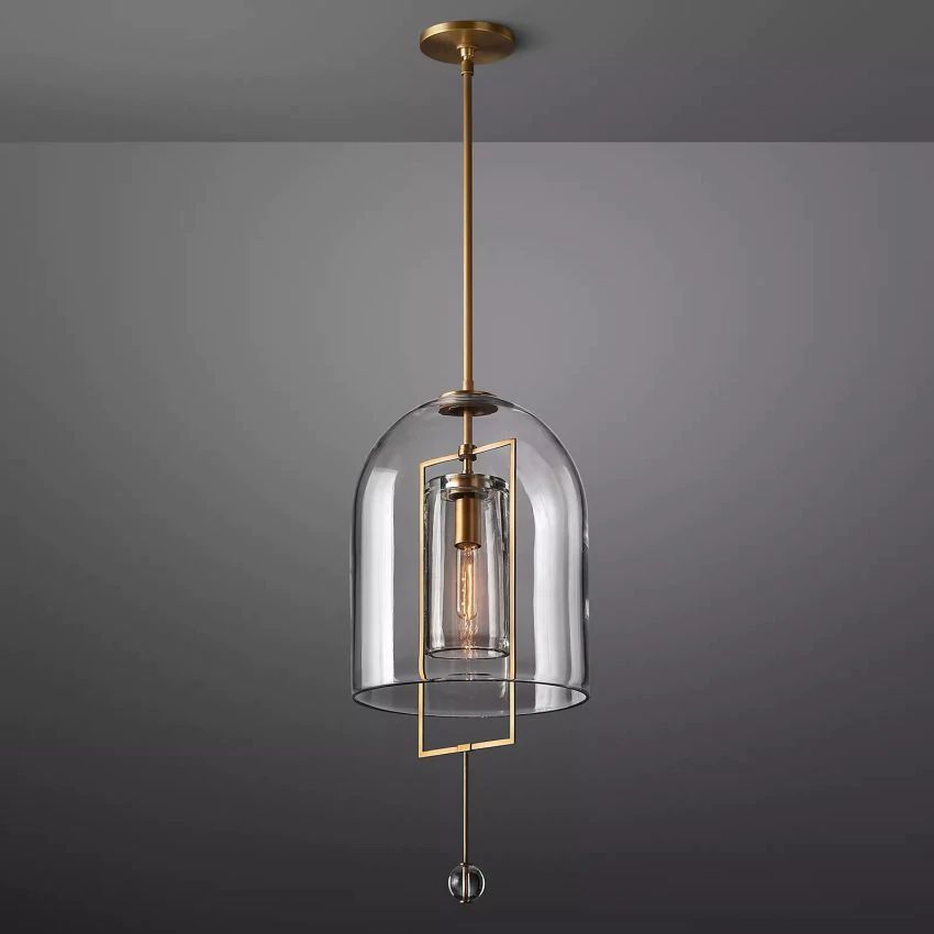 Fulcrum Cloche Glass Pendant Light