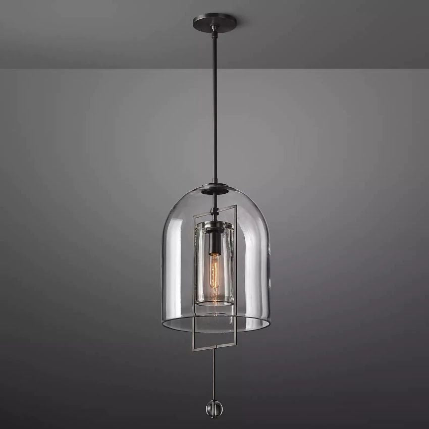Fulcrum Cloche Glass Pendant Light