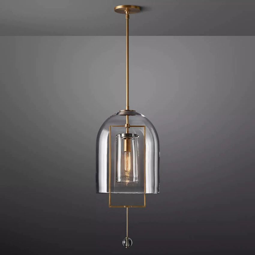 Fulcrum Cloche Glass Pendant Light
