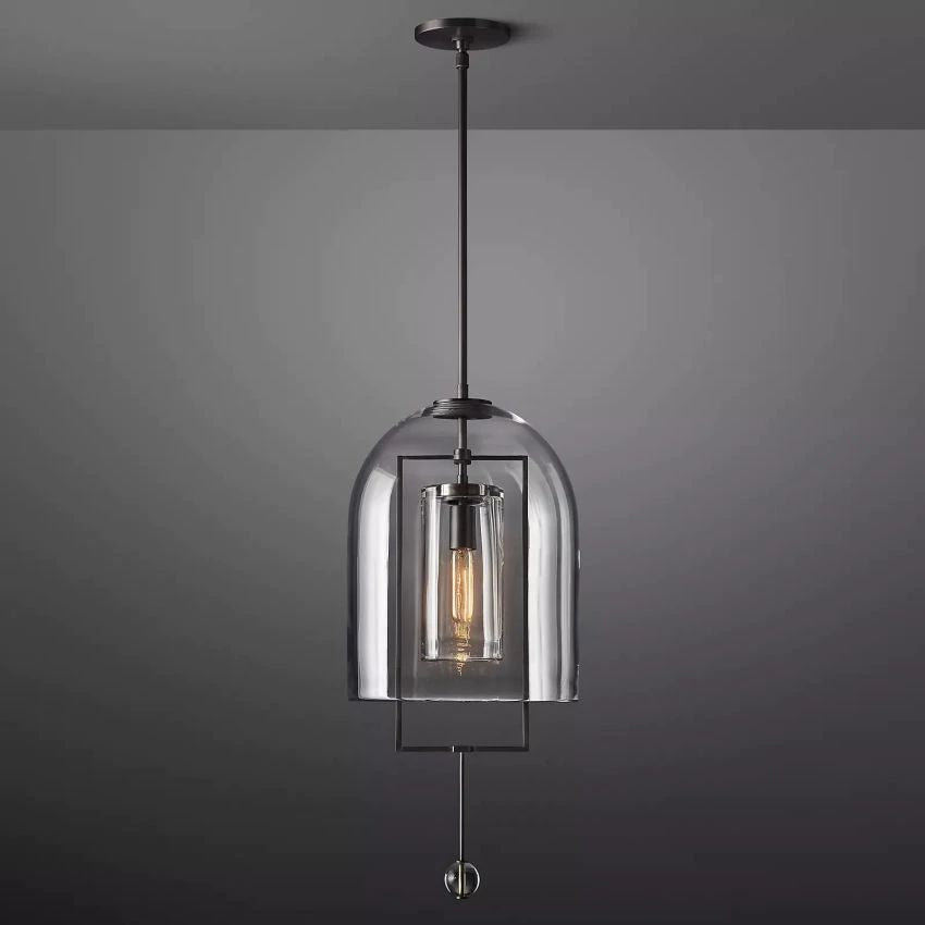 Fulcrum Cloche Glass Pendant Light
