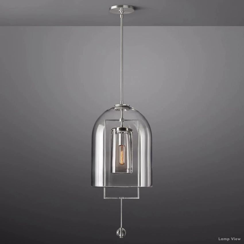 Fulcrum Cloche Glass Pendant Light