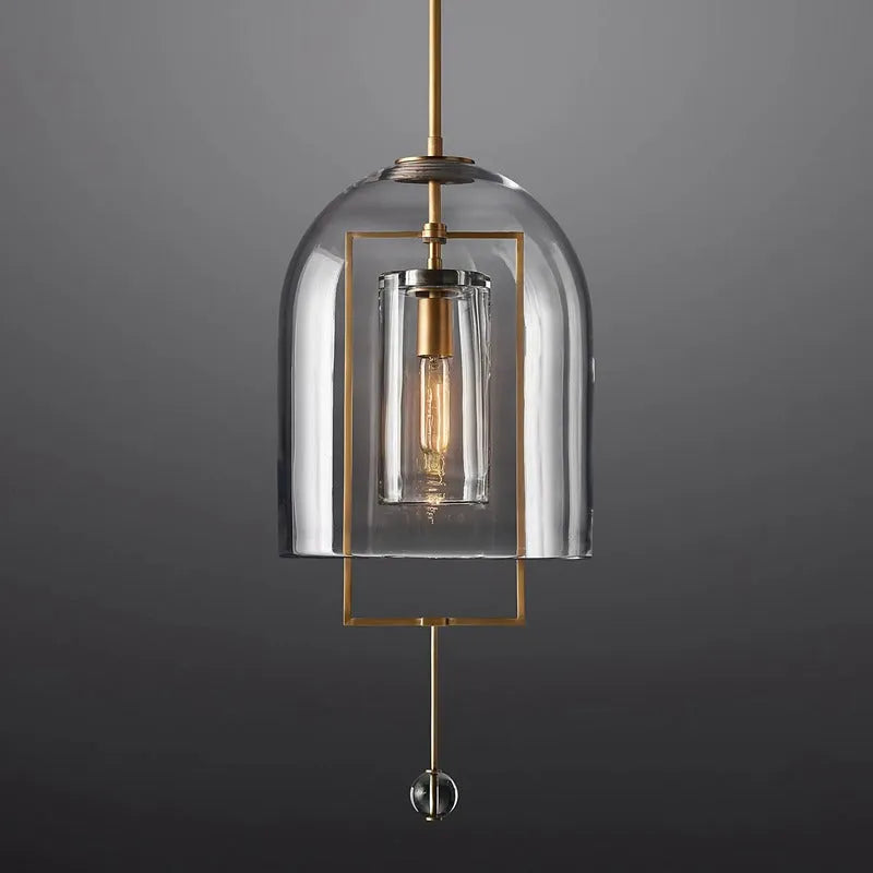 Fulcrum Cloche Glass Pendant Light
