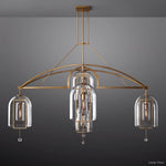 Fulcrum Cloche Glass Round Chandelier 85"