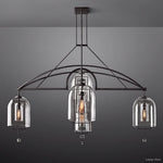 Fulcrum Cloche Glass Round Chandelier 85"