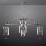Fulcrum Cloche Glass Round Chandelier 85"