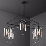 Fulcrum Cloche Glass Round Chandelier 73"