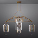 Fulcrum Cloche Glass Round Chandelier 73"