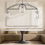 Fulcrum Cloche Glass Round Chandelier 73"