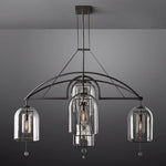 Fulcrum Cloche Glass Round Chandelier 73"