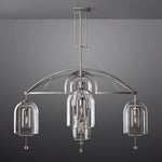 Fulcrum Cloche Glass Round Chandelier 73"