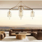 Fulcrum Cloche Glass Round Chandelier 73"