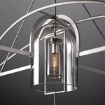 Fulcrum Cloche Glass Round Chandelier 73"