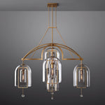Fulcrum Cloche Glass Round Chandelier 61"
