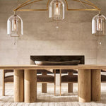 Fulcrum Cloche Glass Linear Chandelier 85"