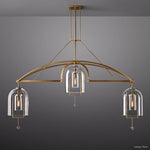 Fulcrum Cloche Glass Linear Chandelier 85"