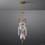 Fulcrum Cloche Glass Linear Chandelier 85"