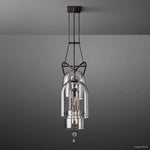 Fulcrum Cloche Glass Linear Chandelier 85"