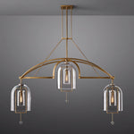 Fulcrum Cloche Glass Linear Chandelier 73"