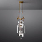 Fulcrum Cloche Glass Linear Chandelier 73"