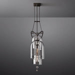 Fulcrum Cloche Glass Linear Chandelier 73"