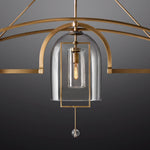 Fulcrum Cloche Glass Linear Chandelier 61"