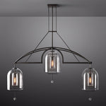 Fulcrum Cloche Glass Linear Chandelier 73"
