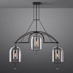 Fulcrum Cloche Glass Linear Chandelier 61"