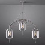 Fulcrum Cloche Glass Linear Chandelier 61"
