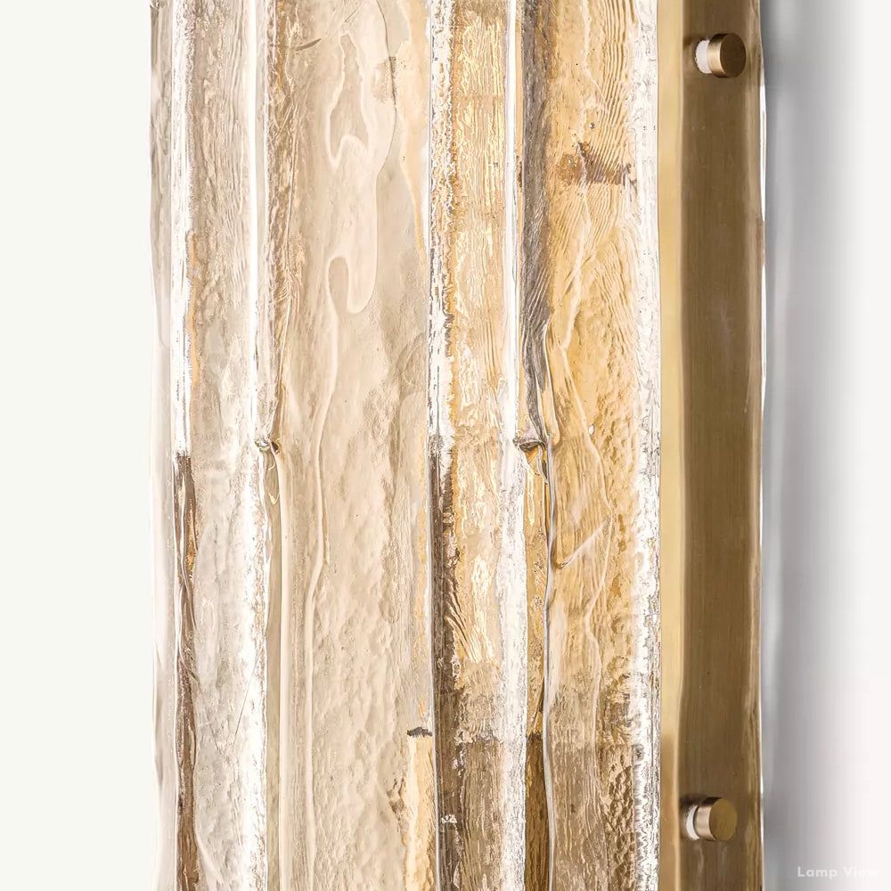 Lattice Contoured Glass Wall Sconce