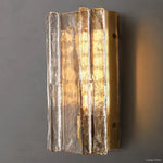 Lattice Contoured Glass Wall Sconce
