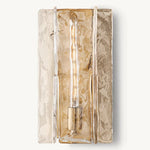 Lattice Contoured Glass Wall Sconce